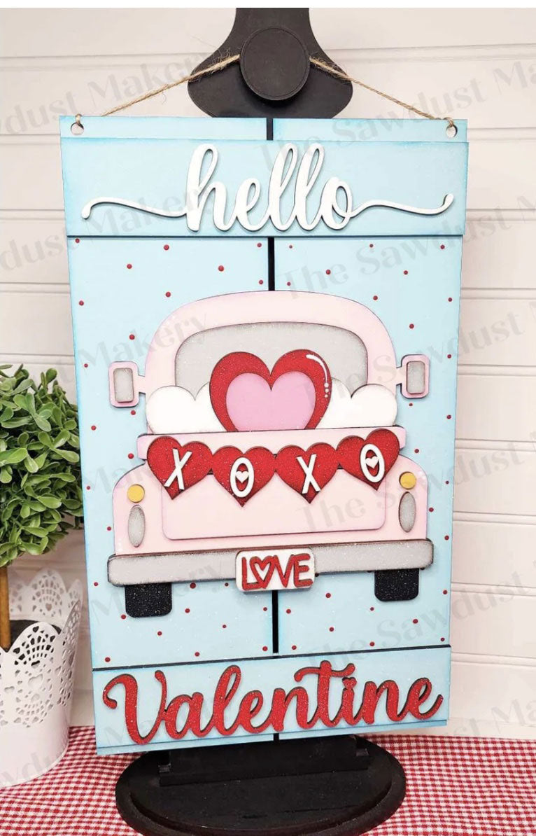 Hello Valentine Pallet Sign