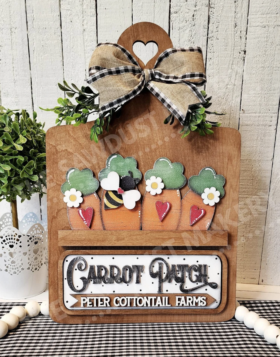 Carrot Patch Easter Themed Insert for 12" Farmhouse truck