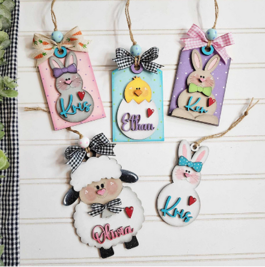 Character Easter Basket Tags